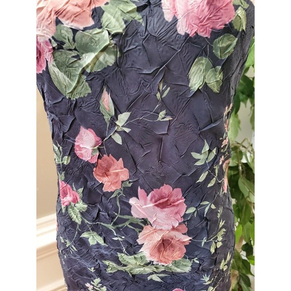 Jessica Howard Women Floral Polyester Round Neck Sleeveless Knee Length Dress 10 - Picture 7 of 12